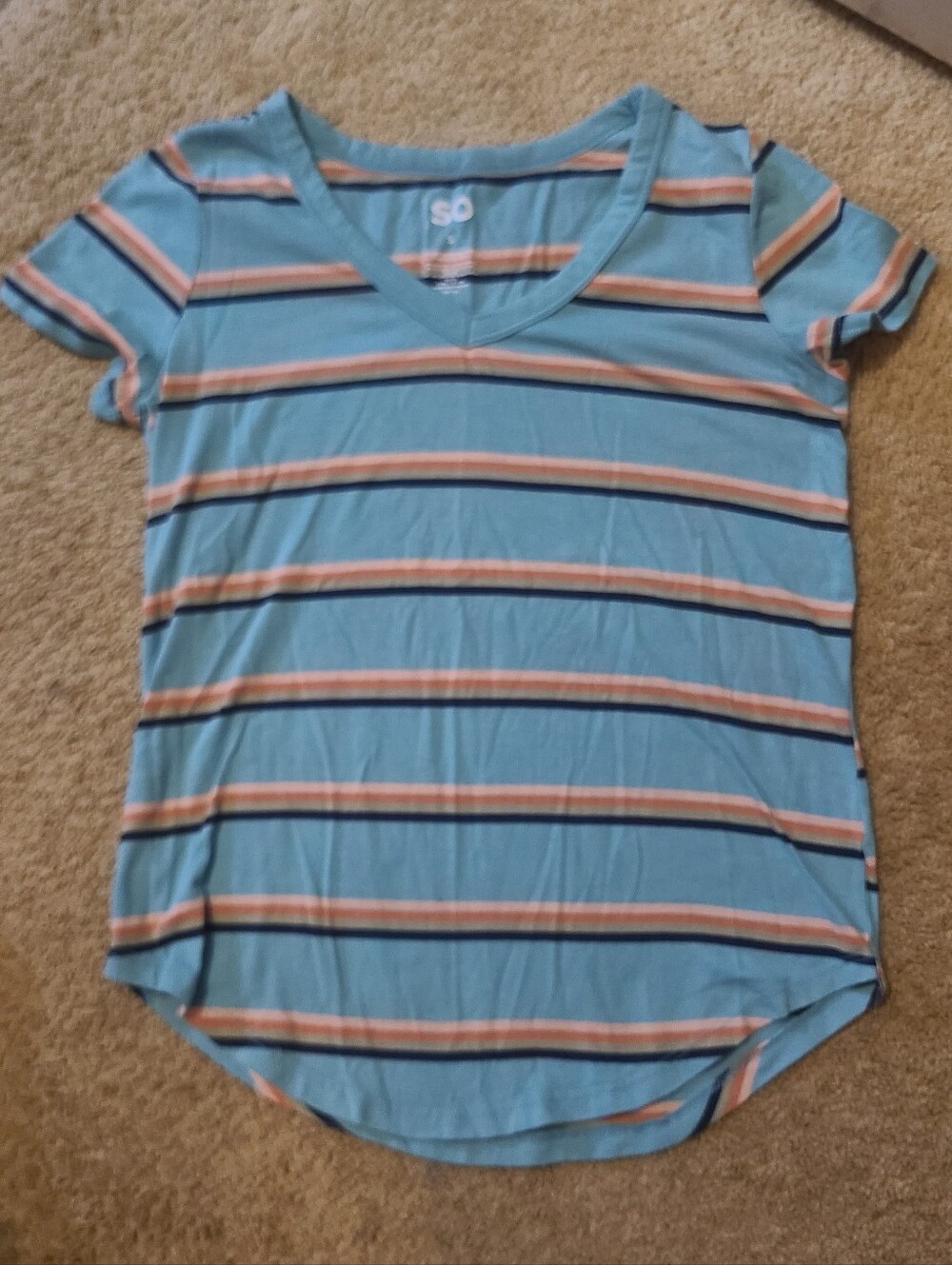 SO Blue Stripe Tee Sz S